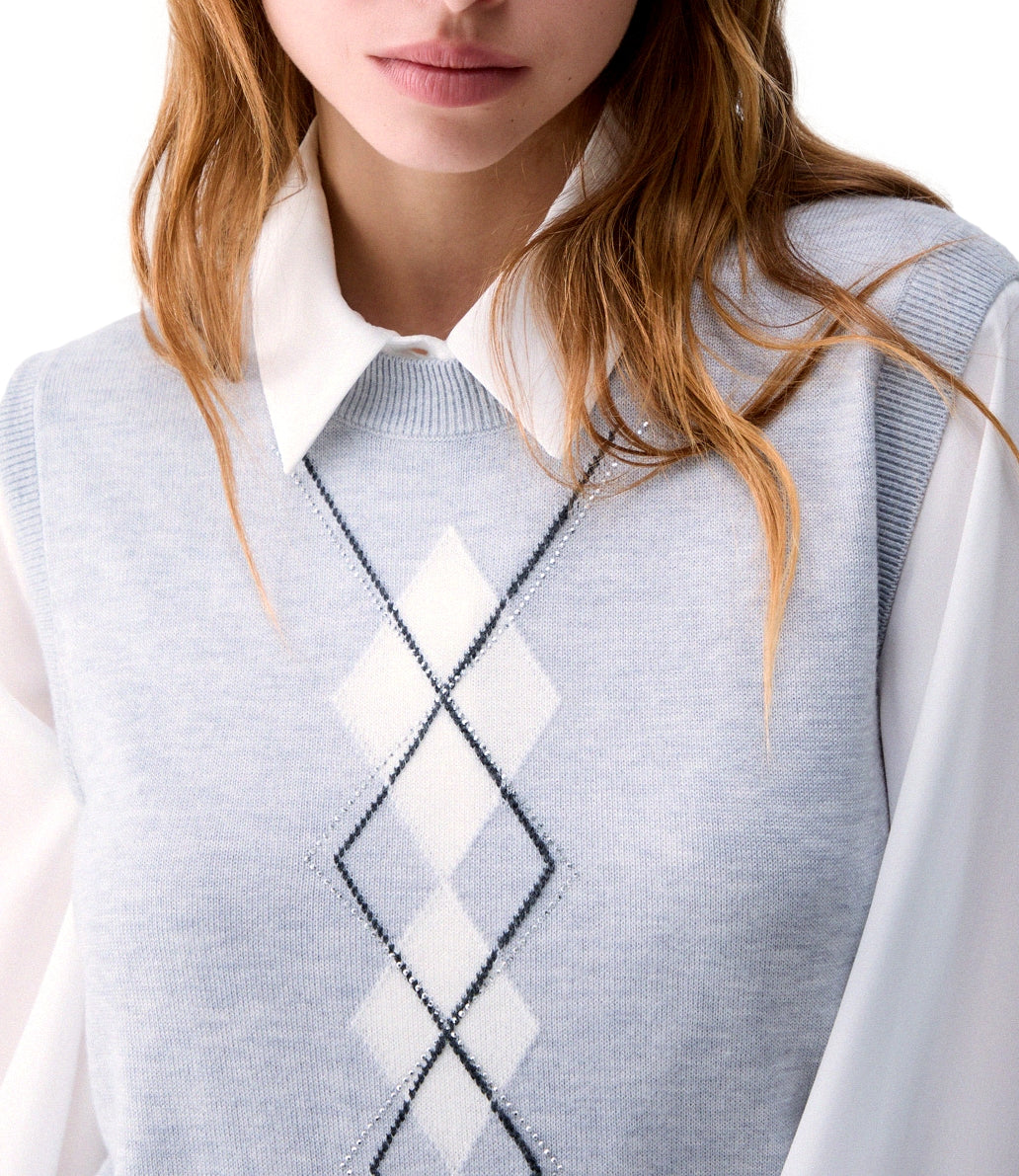 Liu jo Maglia Ballantyne L.gray/bc da Donna
