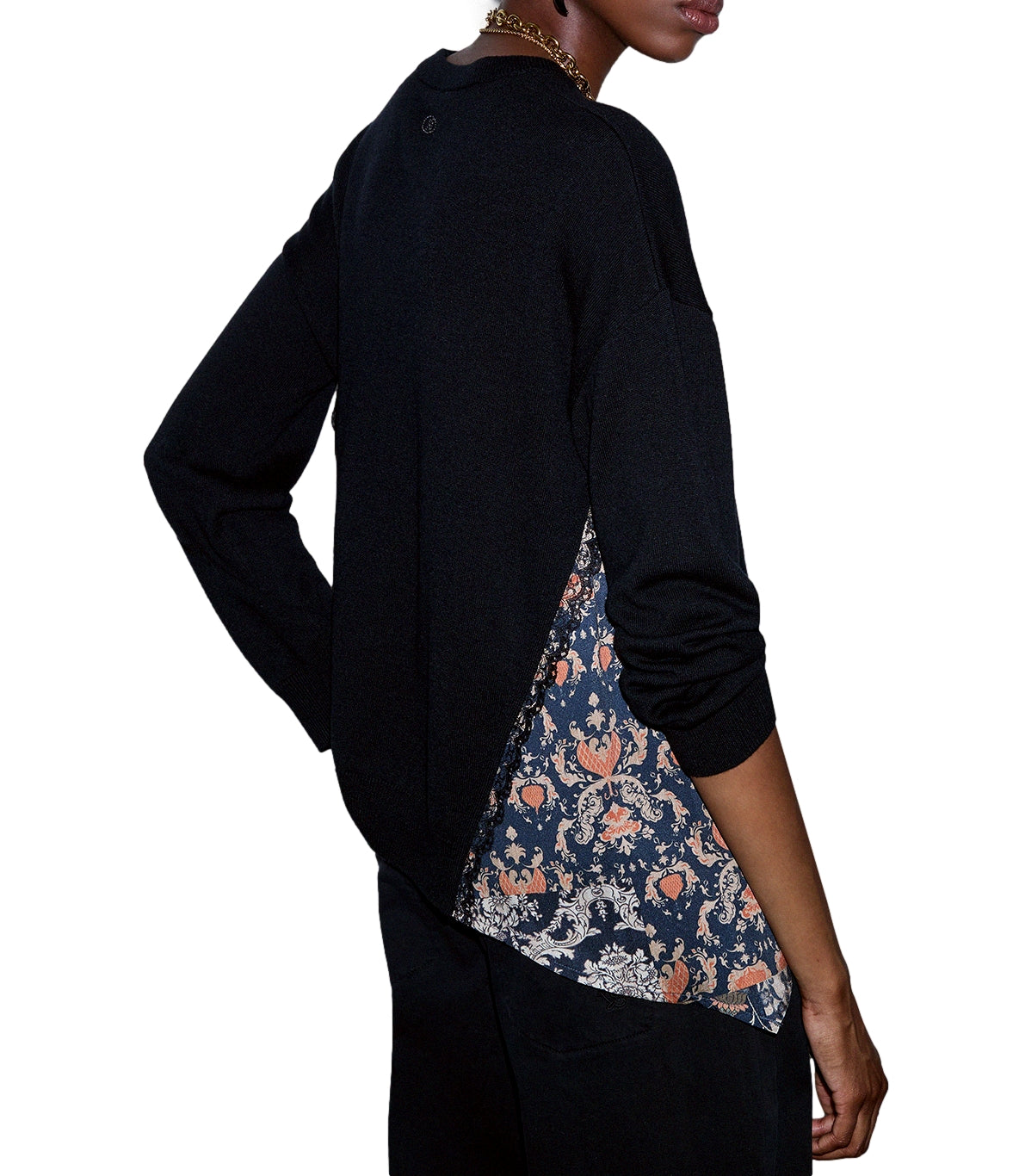 Liu jo Maglia Black/blossom Patch da Donna