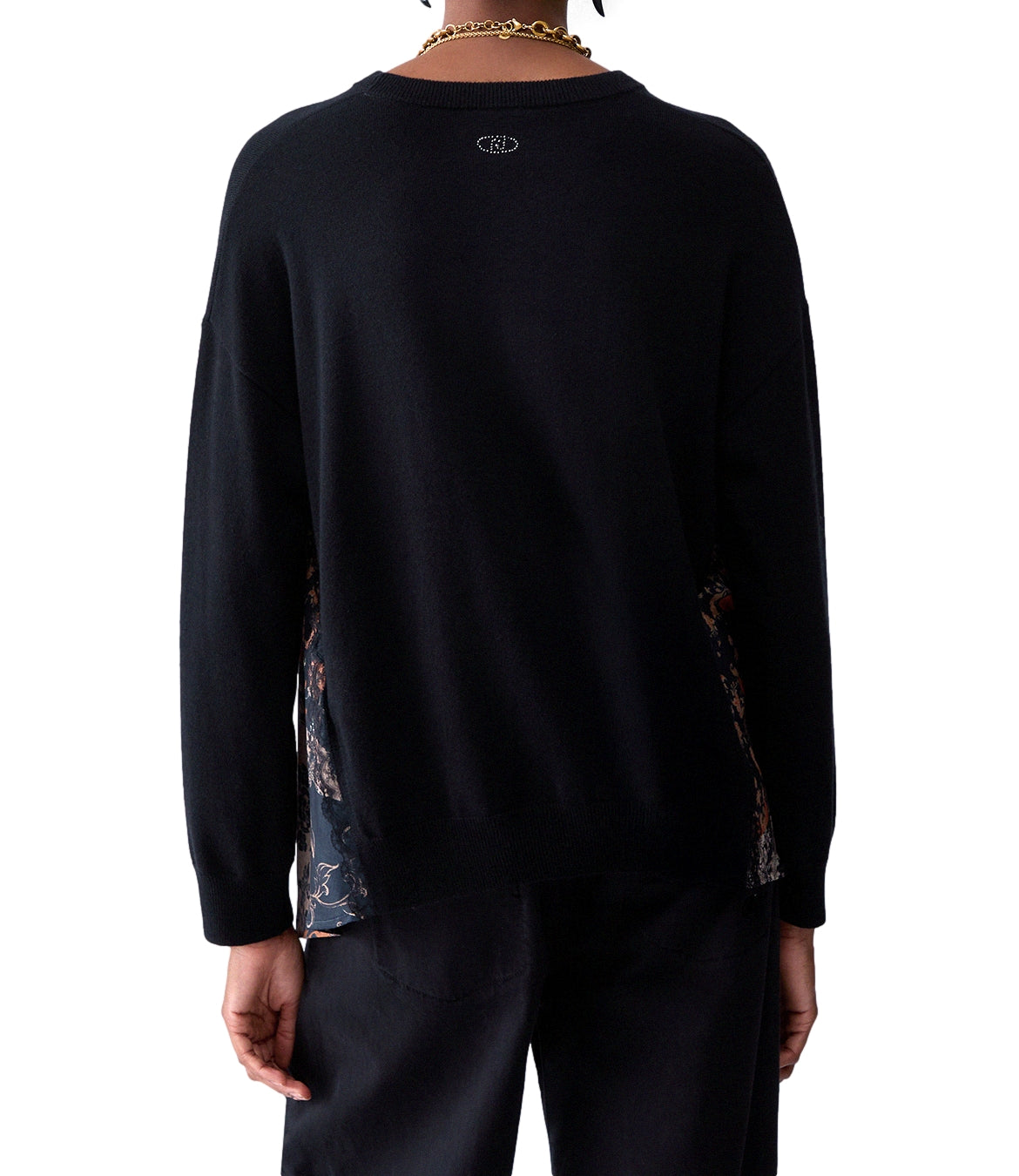 Liu jo Maglia Black/blossom Patch da Donna