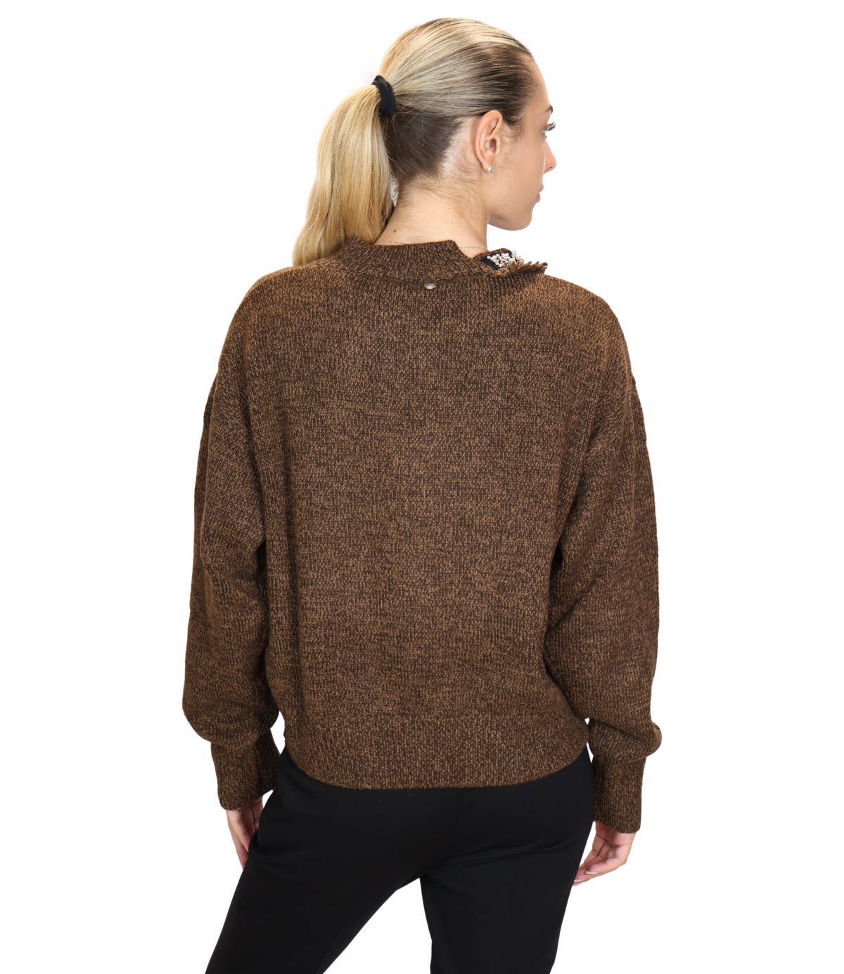 Liu jo Maglia Brown Mouline da Donna