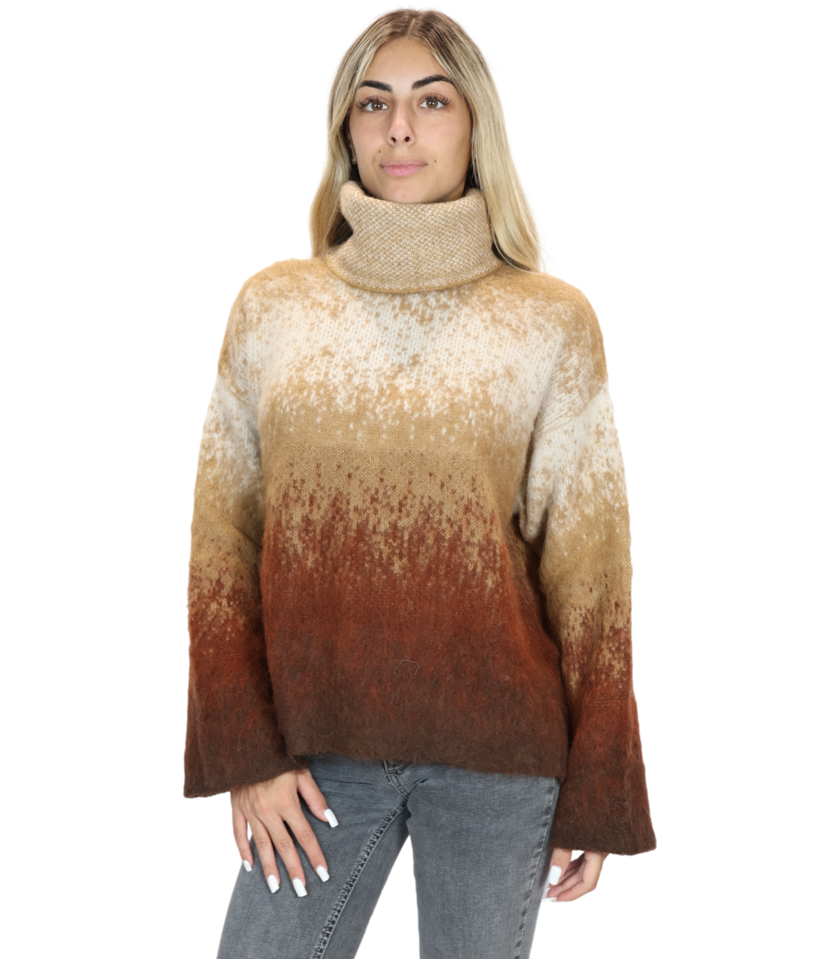 Liu jo Maglia Camel Alpace Degrade da Donna