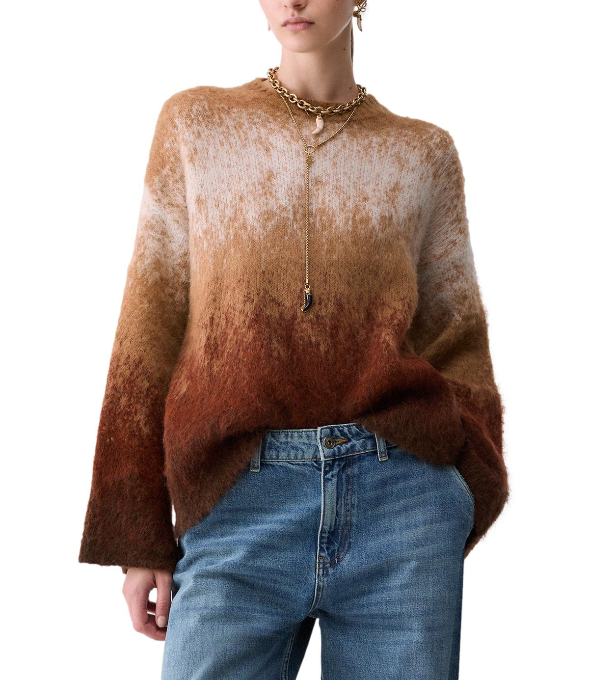 Liu jo Maglia Camel Alpace Degrade da Donna
