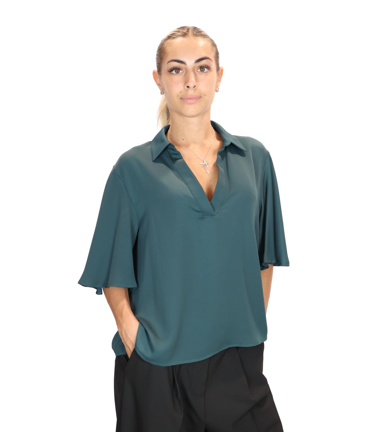 Marella Art.365 Camicia Blu Pavone da Donna