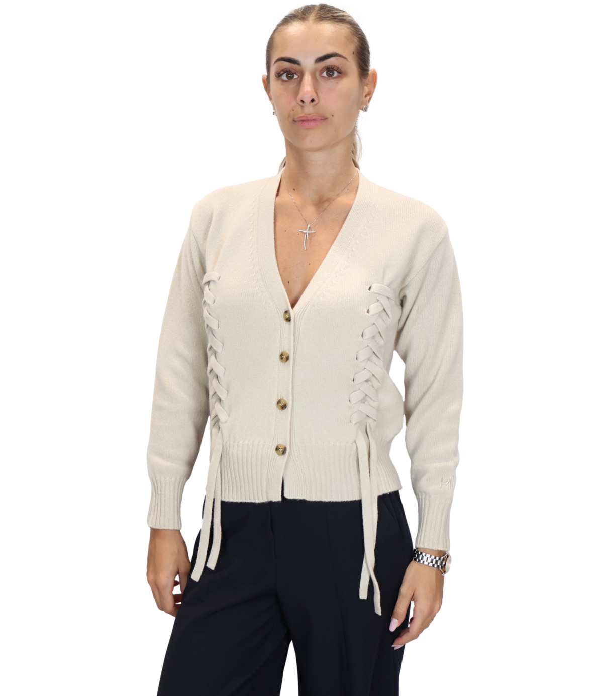 Marella Monochrome Cardigan Tortora da Donna
