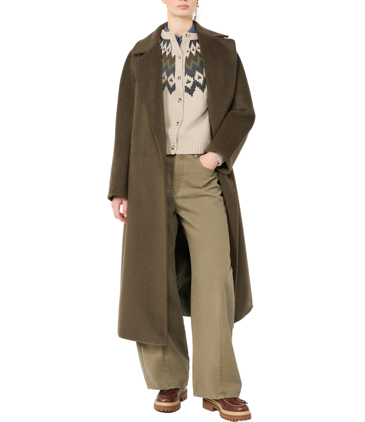 Max Mara Weekend Cappotto Kaki da Donna