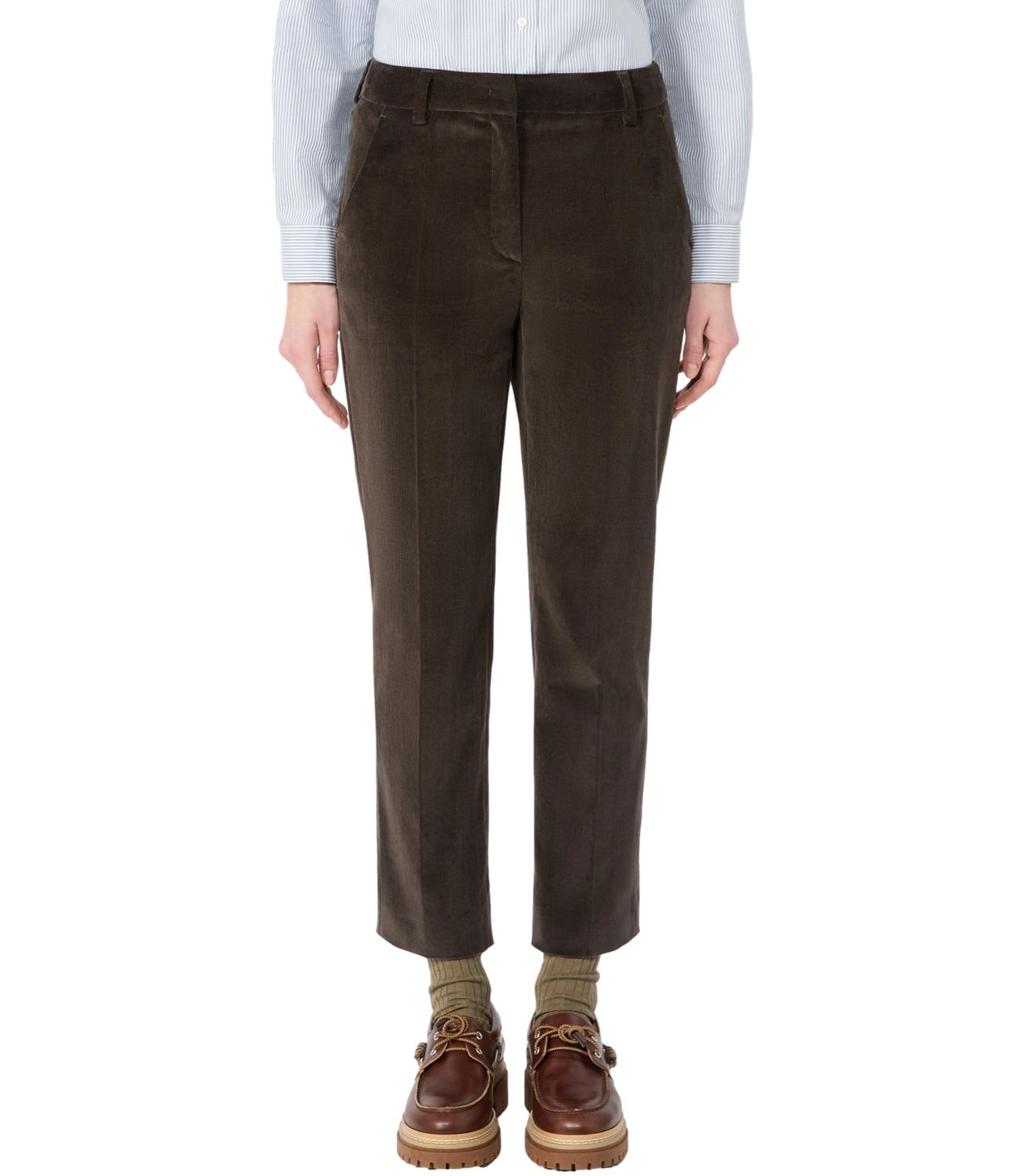 Max Mara Weekend Pantalone Marrone Scuro da Donna