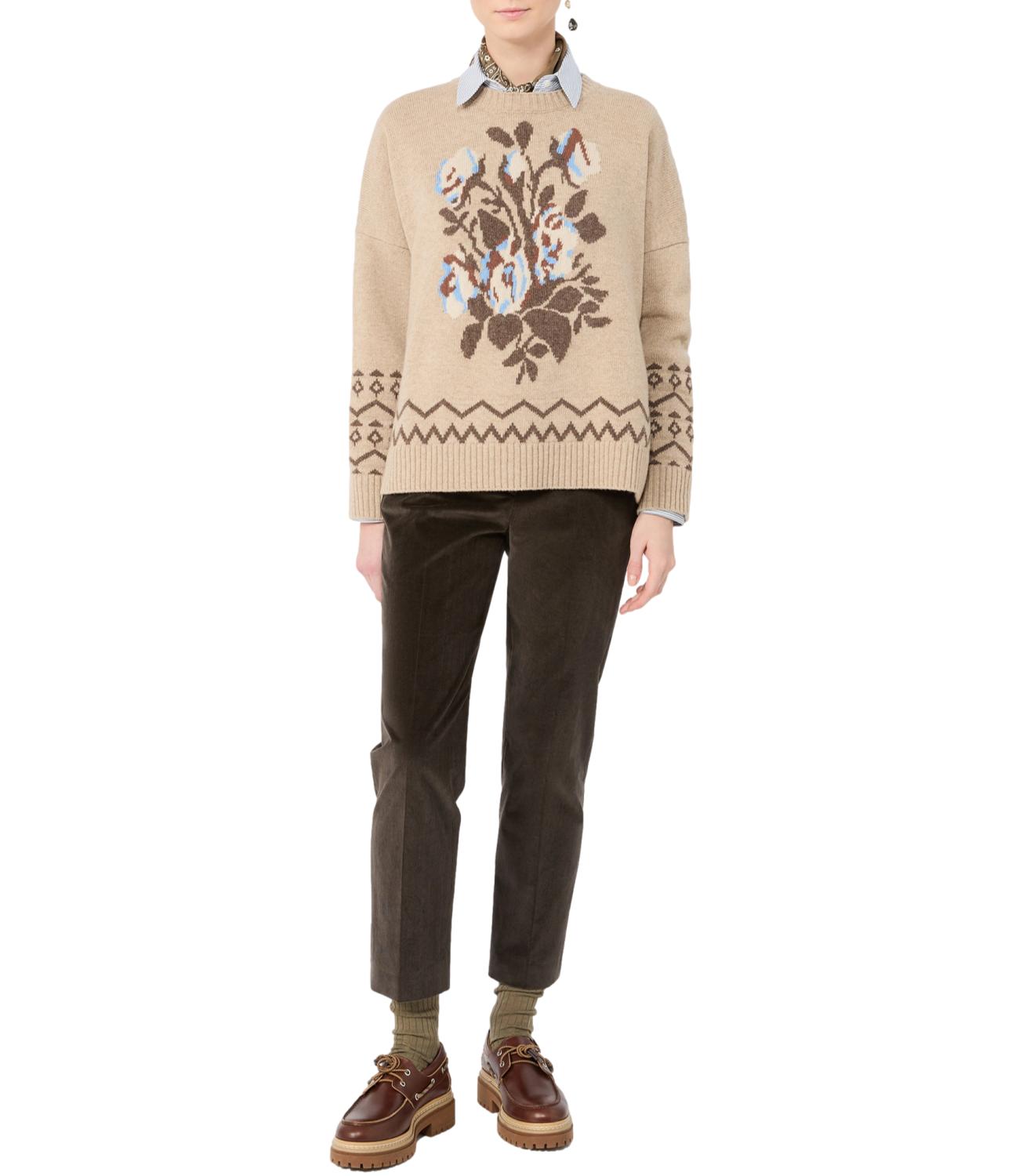 Max Mara Weekend Pantalone Marrone Scuro da Donna