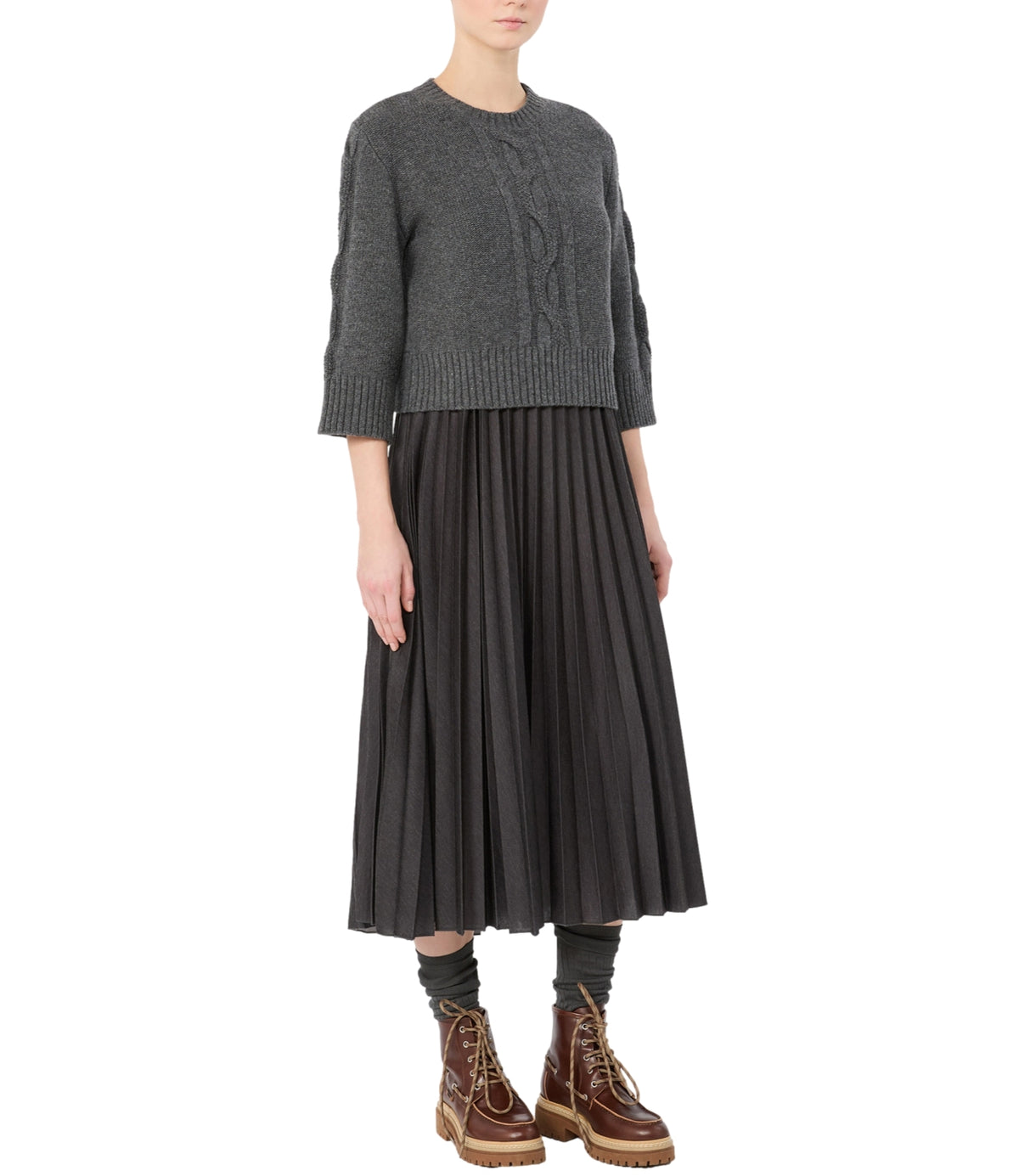 Max Mara Weekend Abito Antracite Melange da Donna