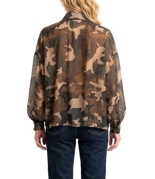 Motel Camicia Verde Militare da Donna