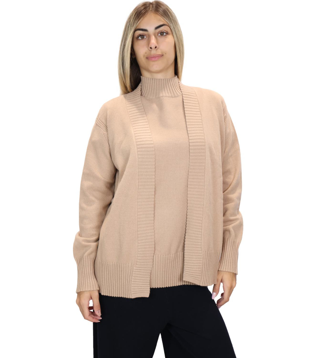 Ragno Cardigan Cammello Mel. da Donna