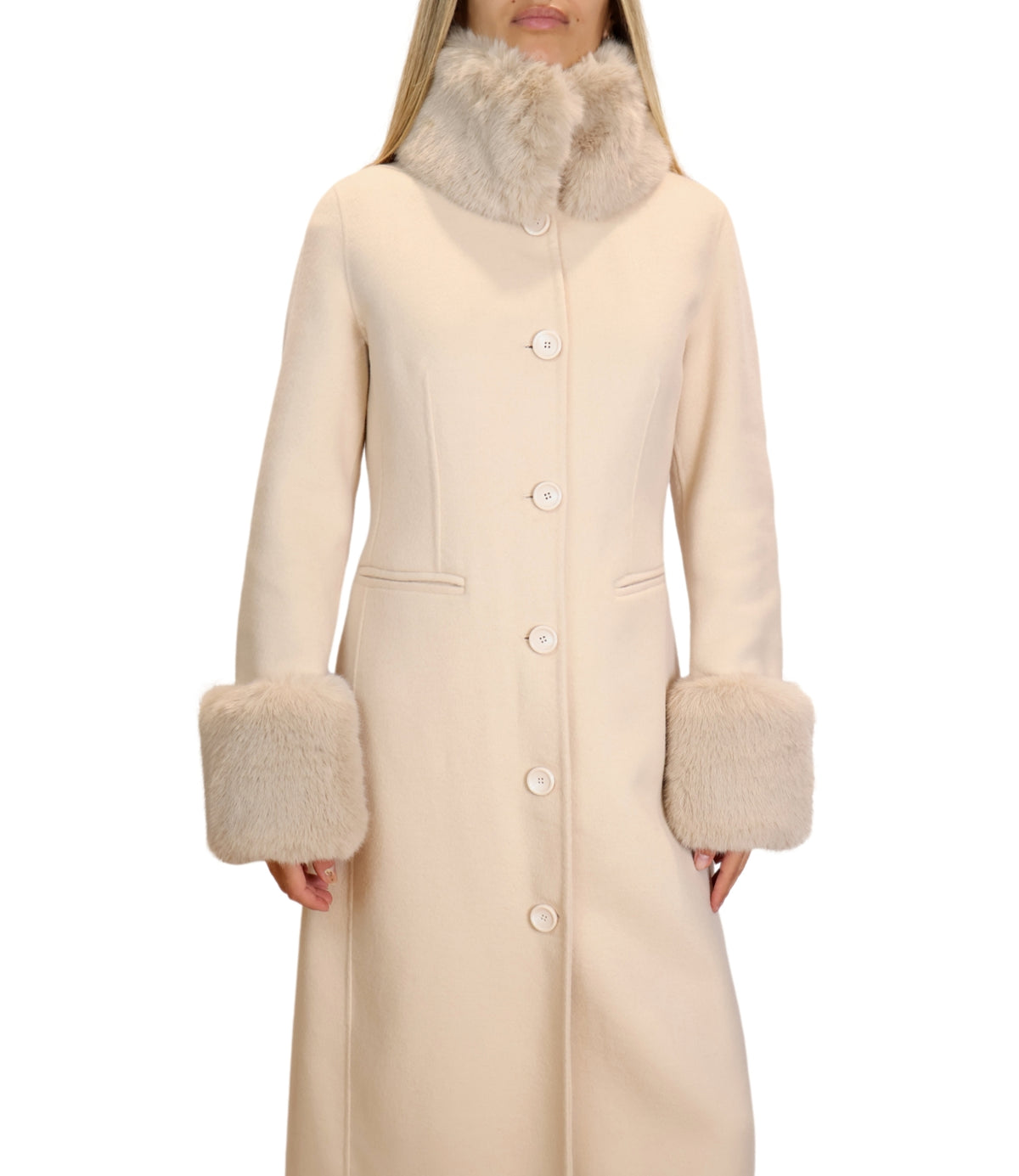 Silence Limited Cappotto Cream da Donna