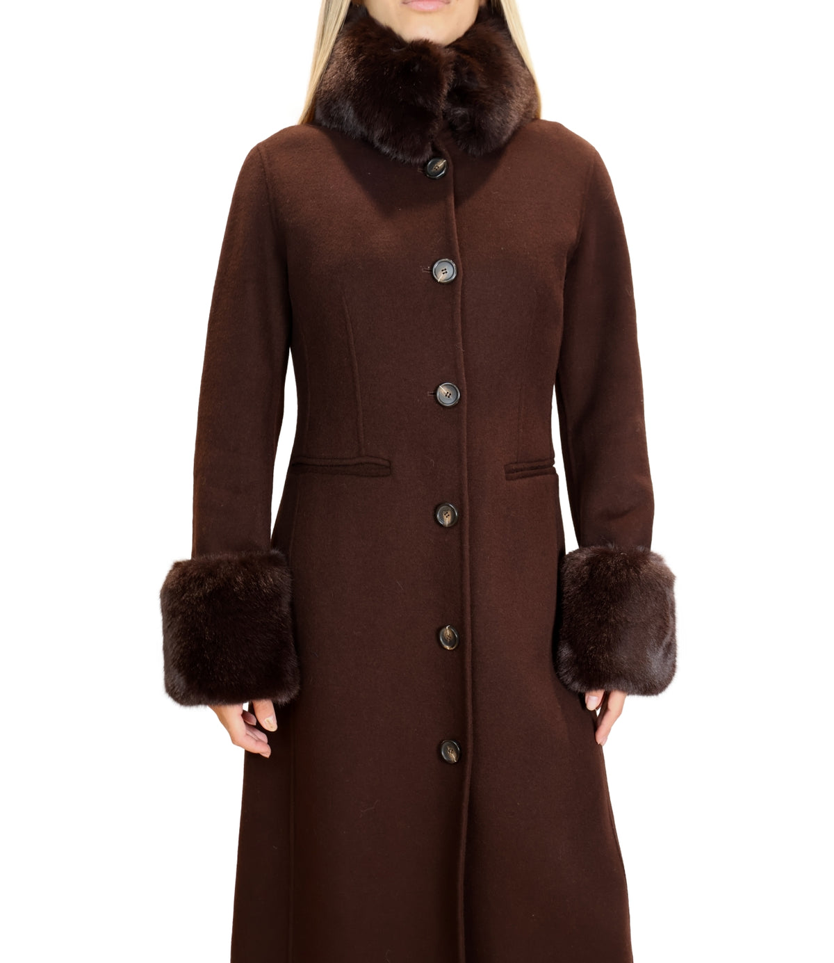 Silence Limited Cappotto Dark Brown da Donna
