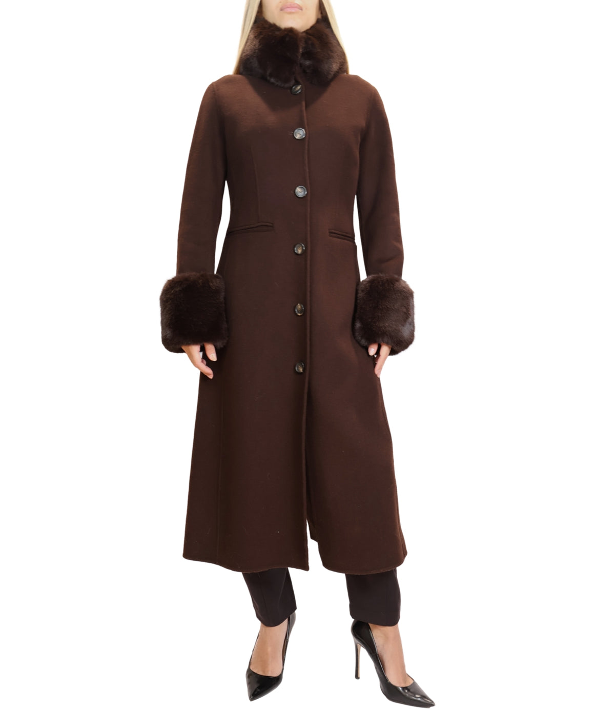 Silence Limited Cappotto Dark Brown da Donna