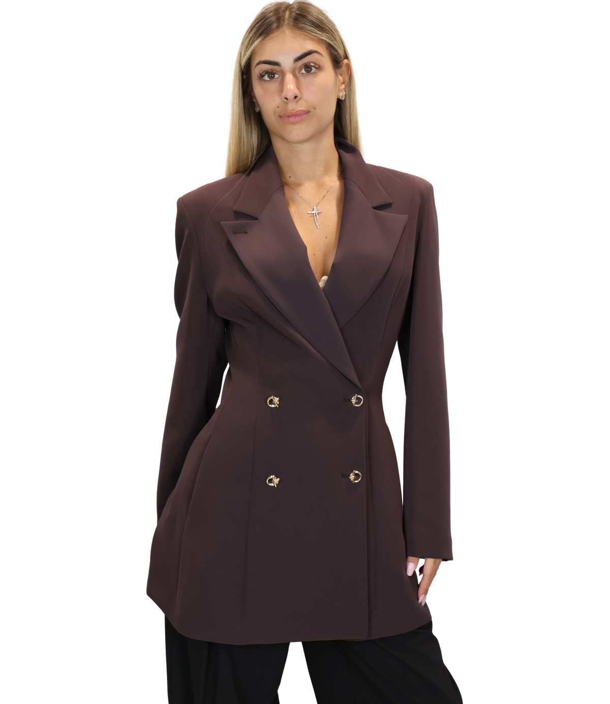 Silence Limited Blazer Choco Wine da Donna