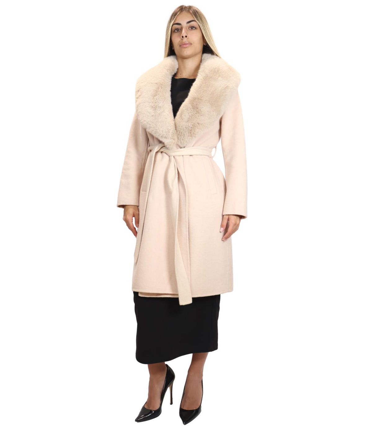 Silence Limited Cappotto Cream da Donna