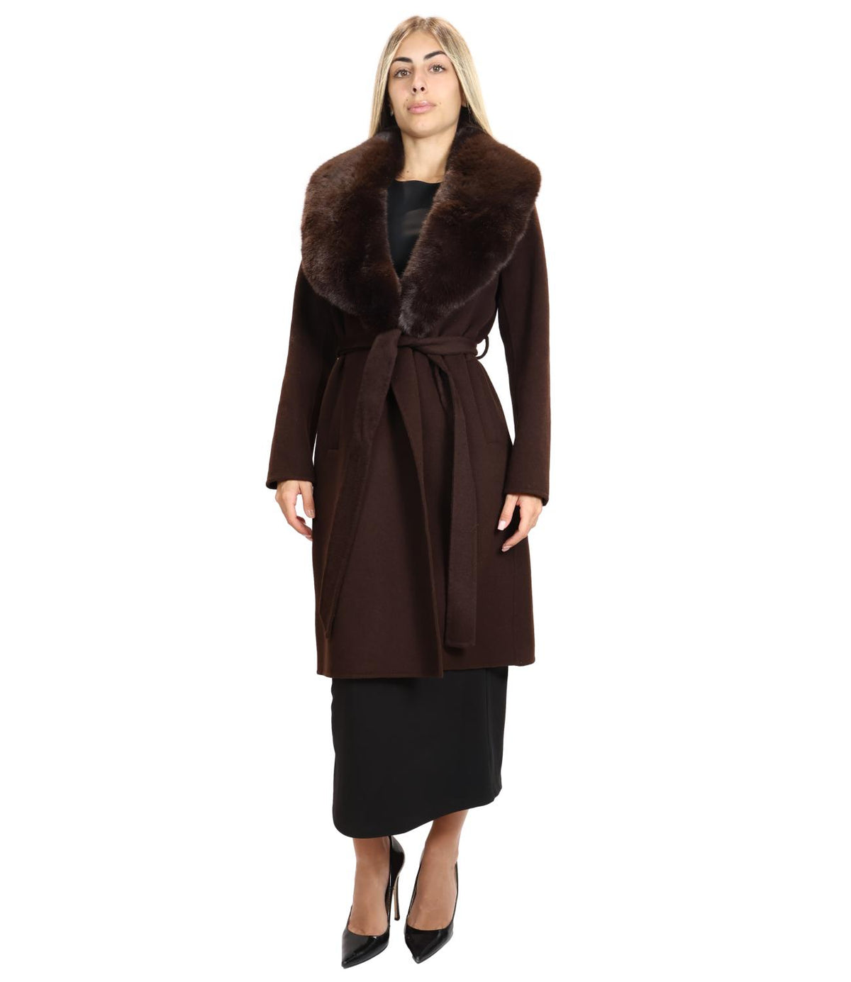 Silence Limited Cappotto Dark Brown da Donna