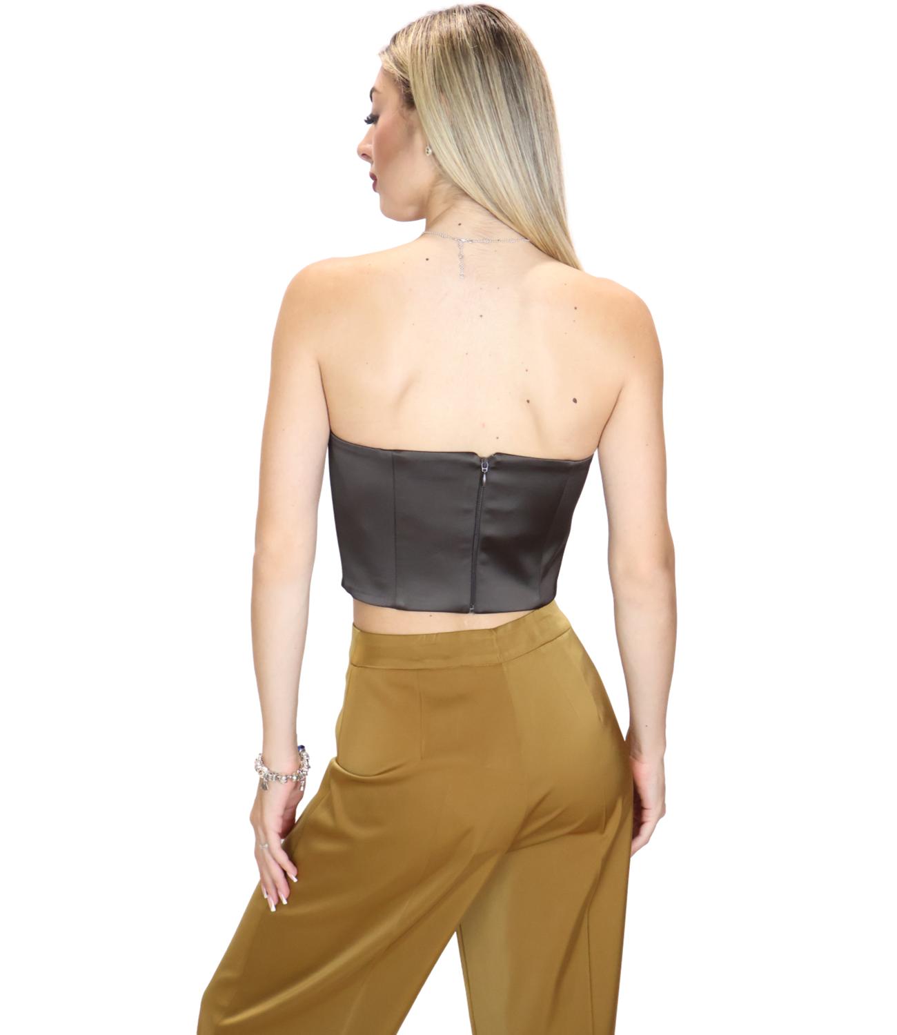Silence Limited Top Dark Brown da Donna