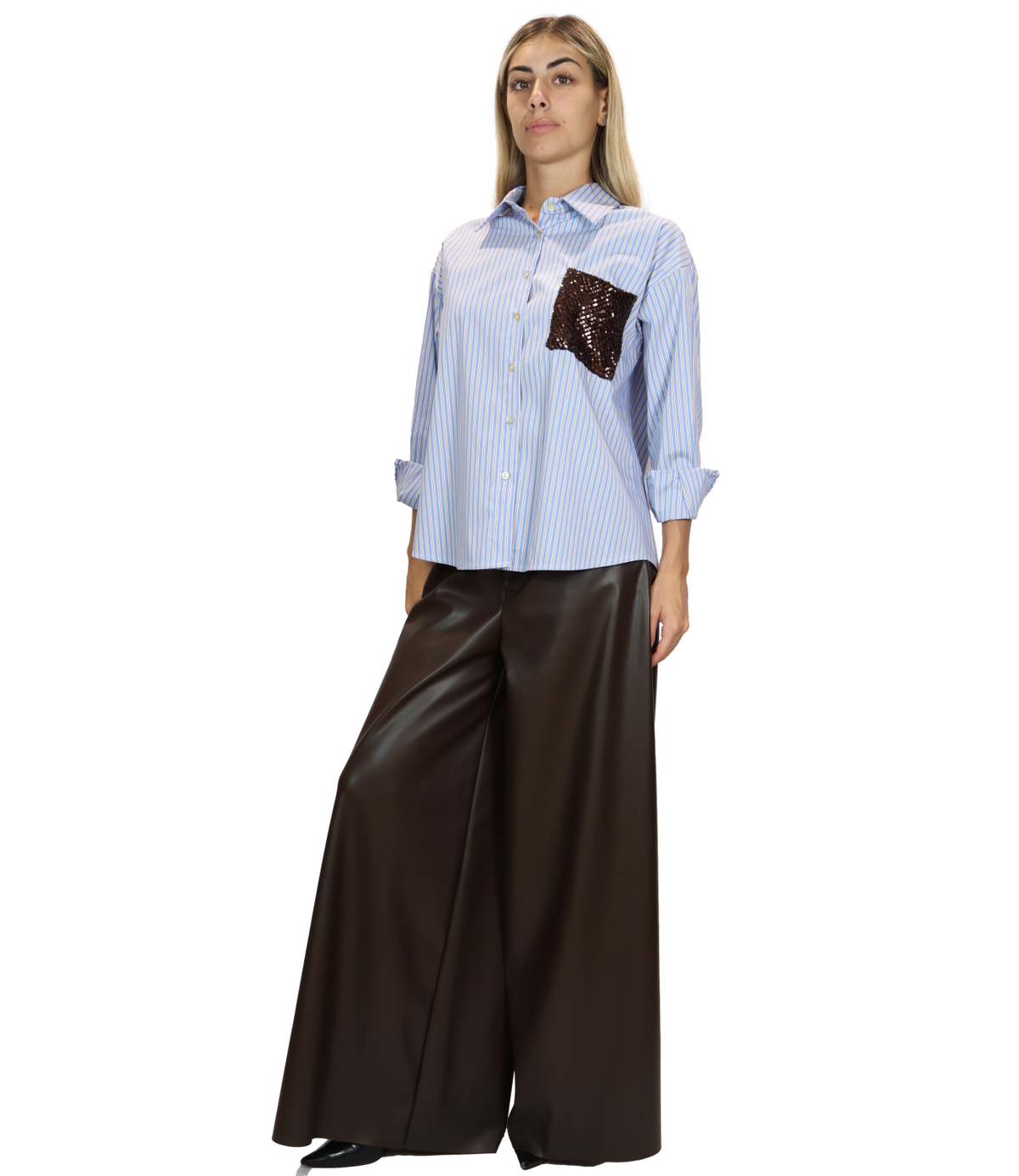Susy Mix Camicia Celeste da Donna