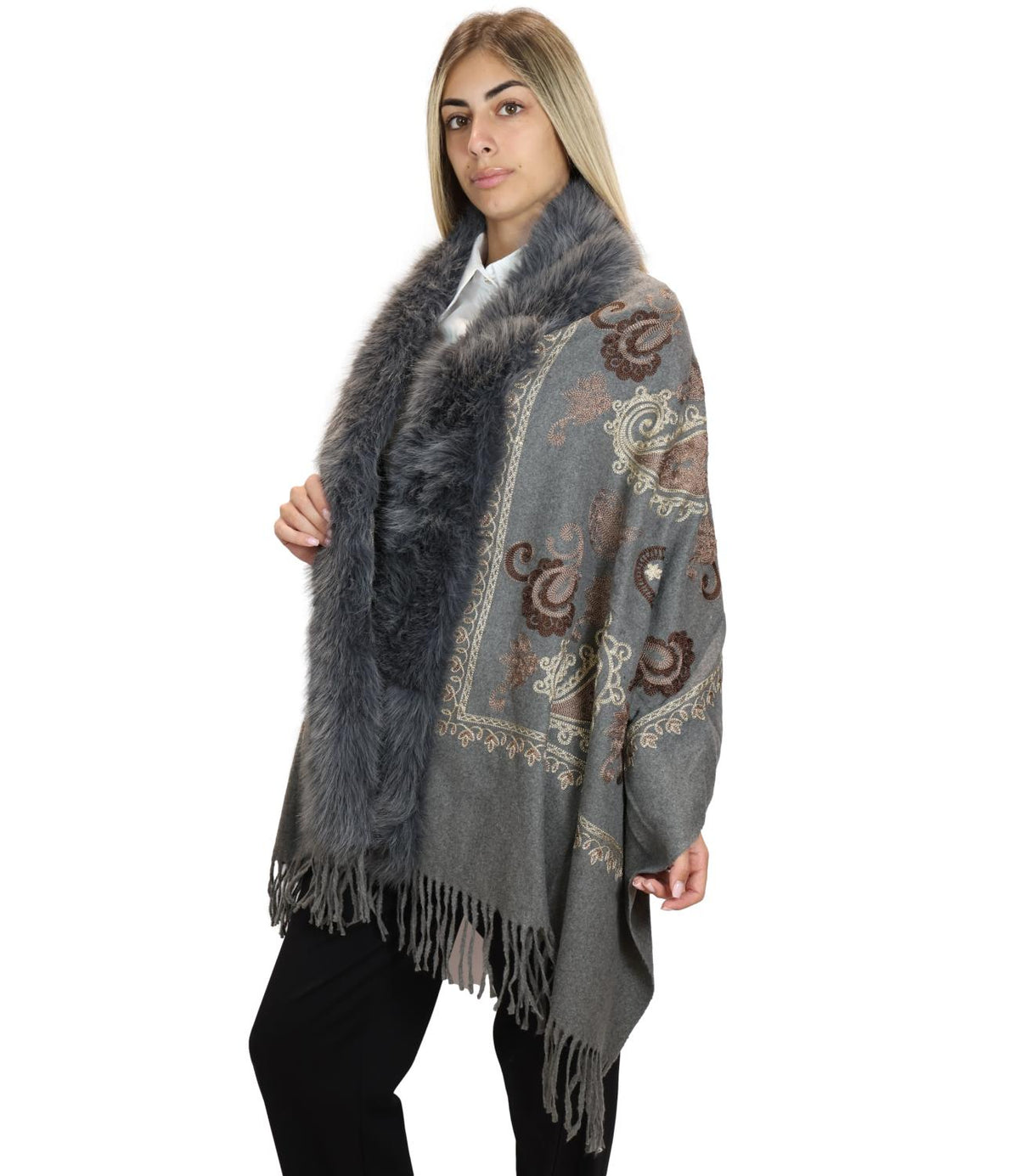 Susy Mix Stola Grigio da Donna