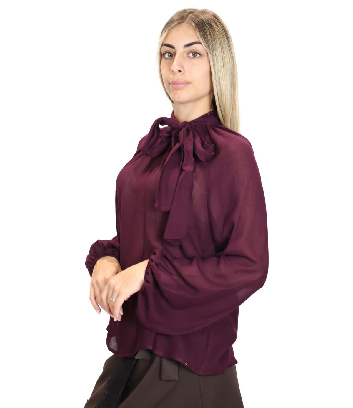 Susy Mix Camicia Vino da Donna