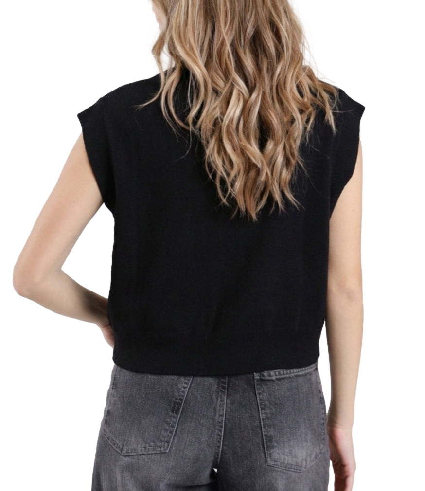 Susy Mix Gilet Nero da Donna