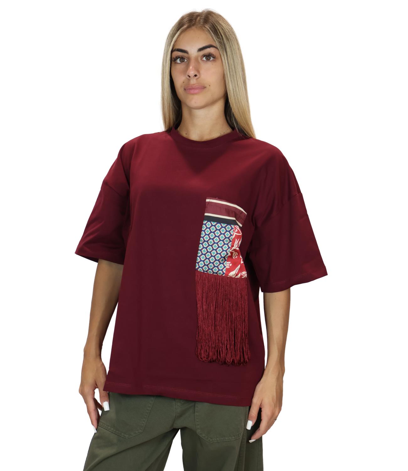 Susy Mix T-Shirt Vino da Donna