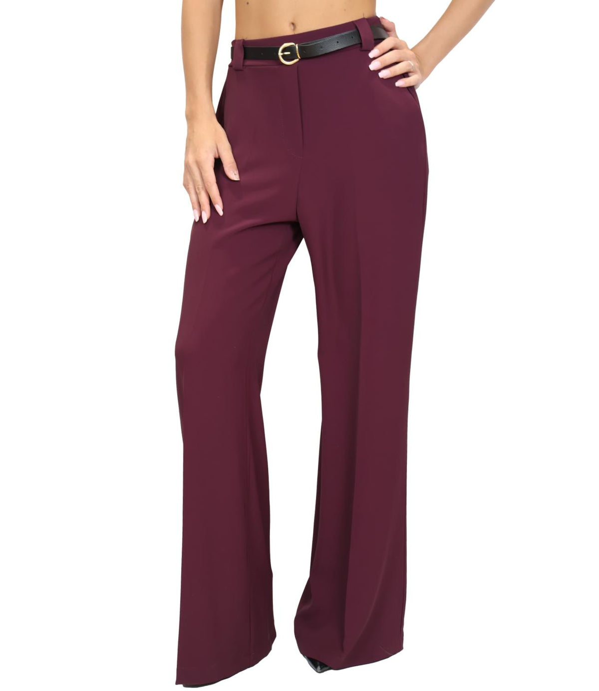 Susy Mix Pantalone Bordeaux da Donna