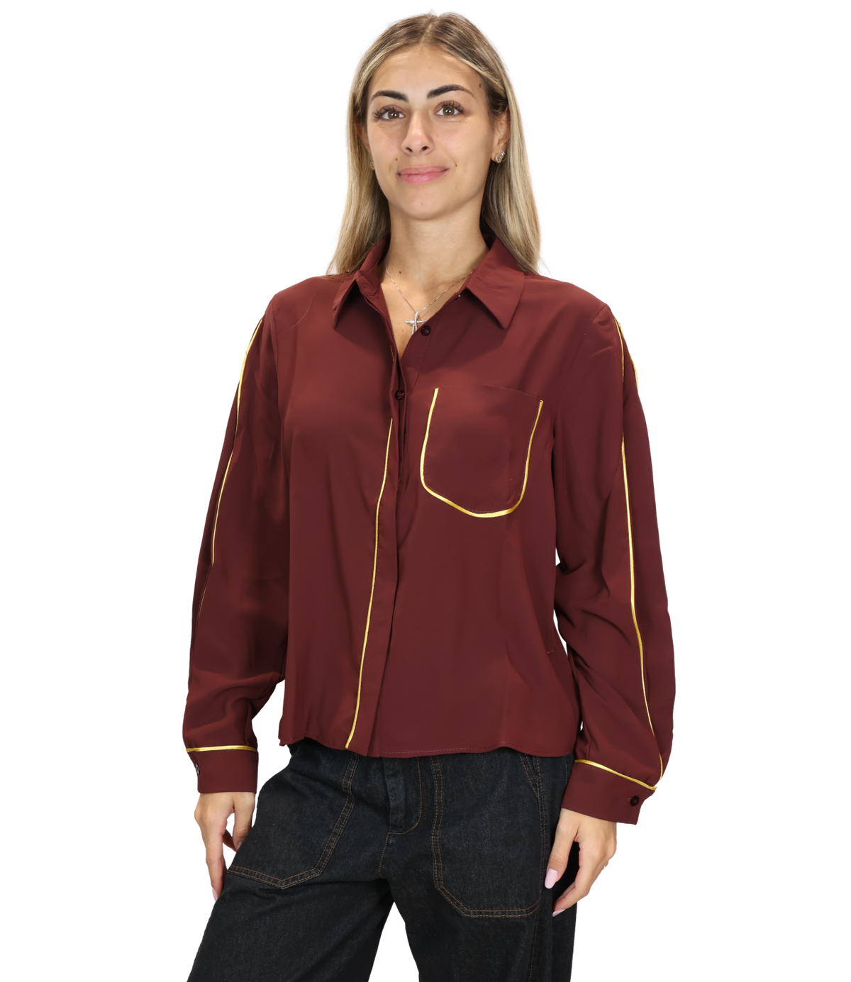 Susy Mix Camicia Bordeaux da Donna