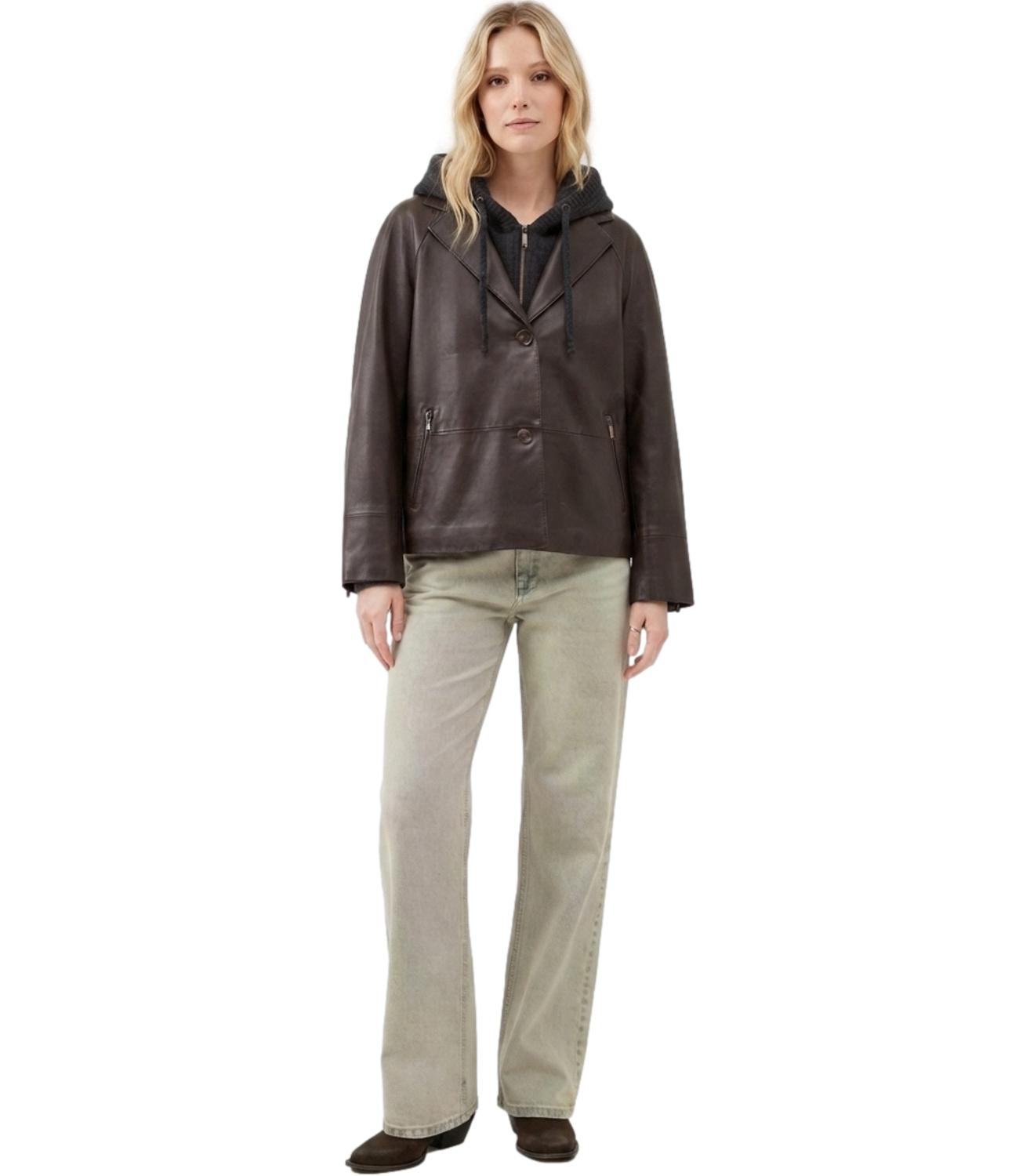 The Jackie Leathers Giacca Dark Brown da Donna