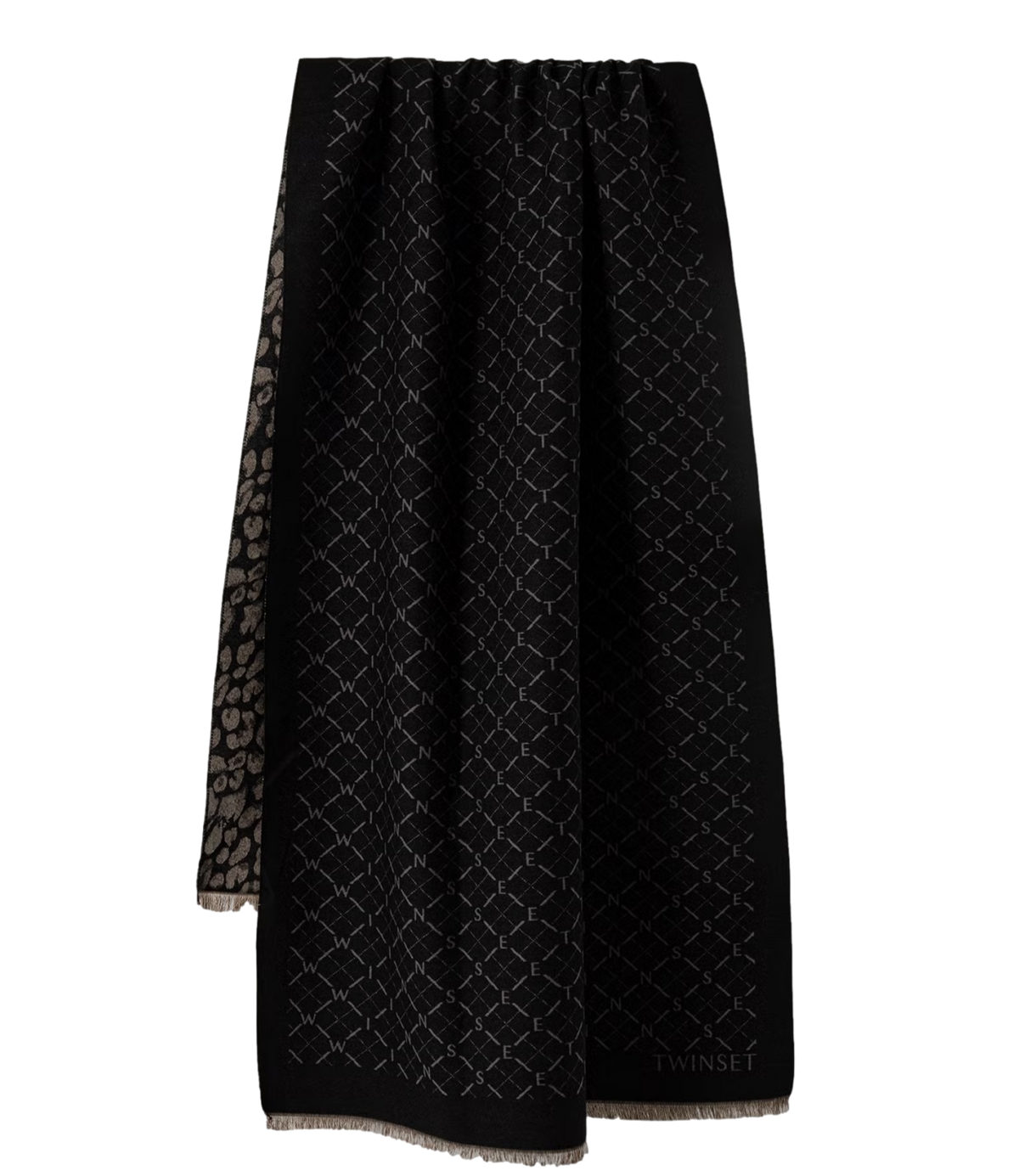 Twin Set Stola Jacq.mix Nero/grigio da Donna