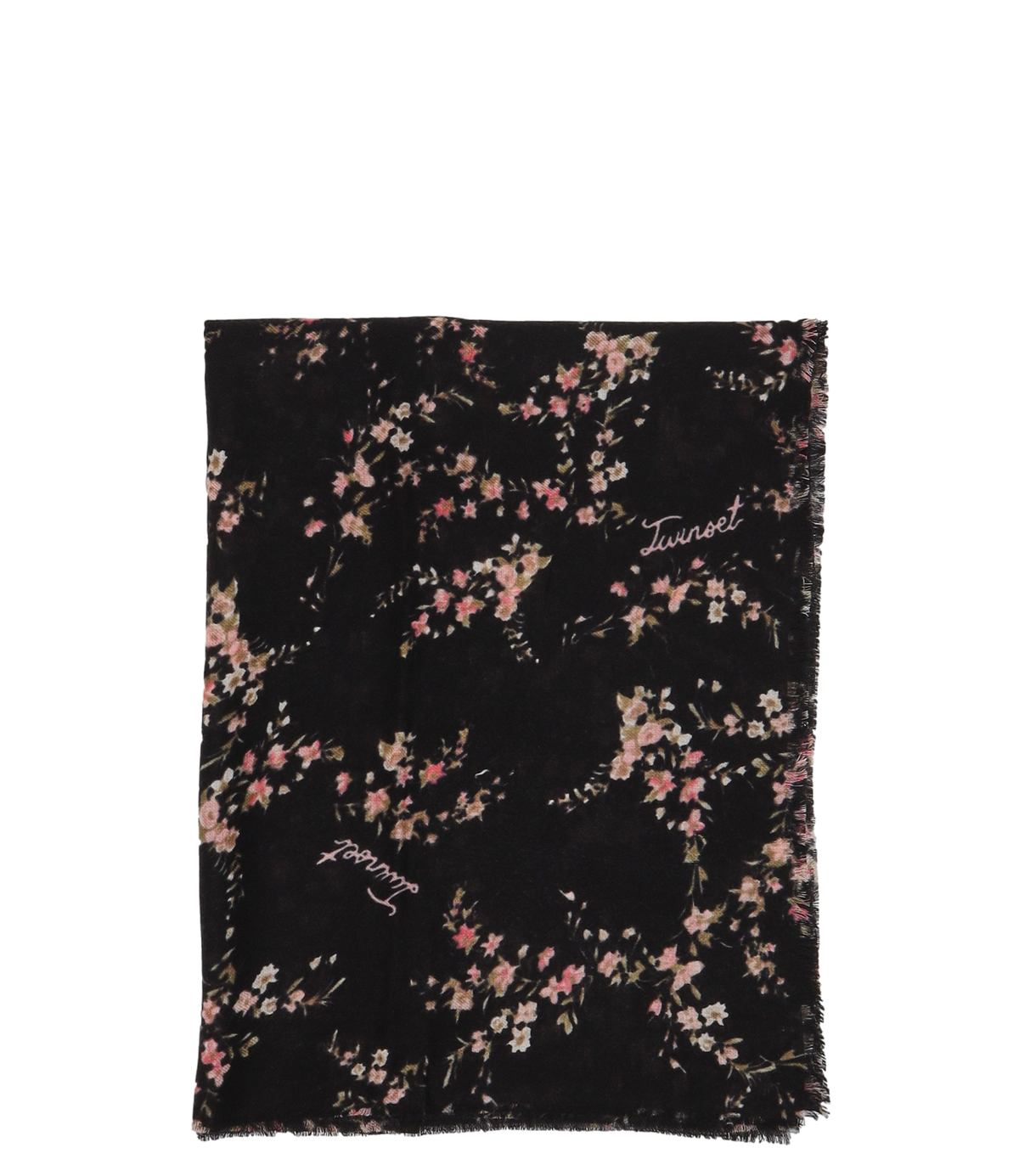 Twin Set Stola St.little Flowers Black/rose da Donna