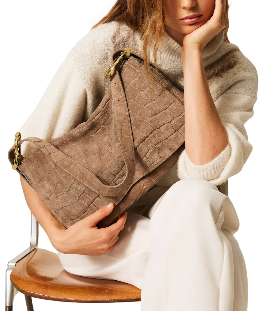Twin Set Borsa Light Taupe da Donna