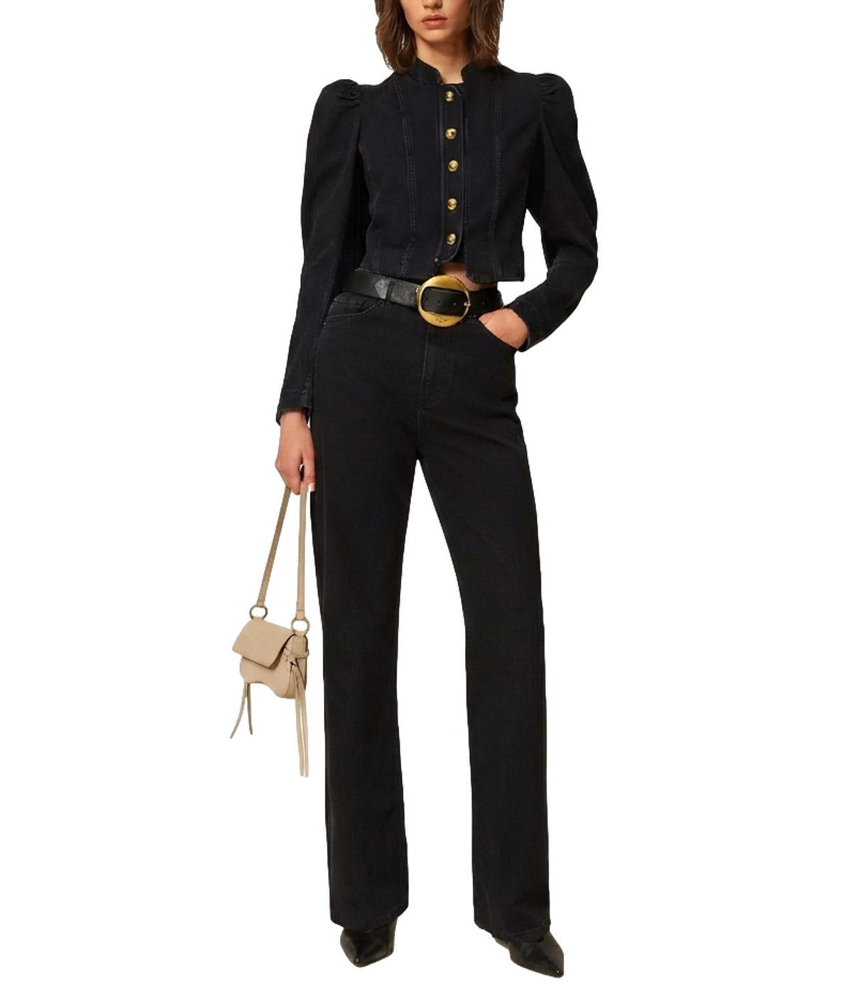 Twin Set Jeans Denim Nero da Donna