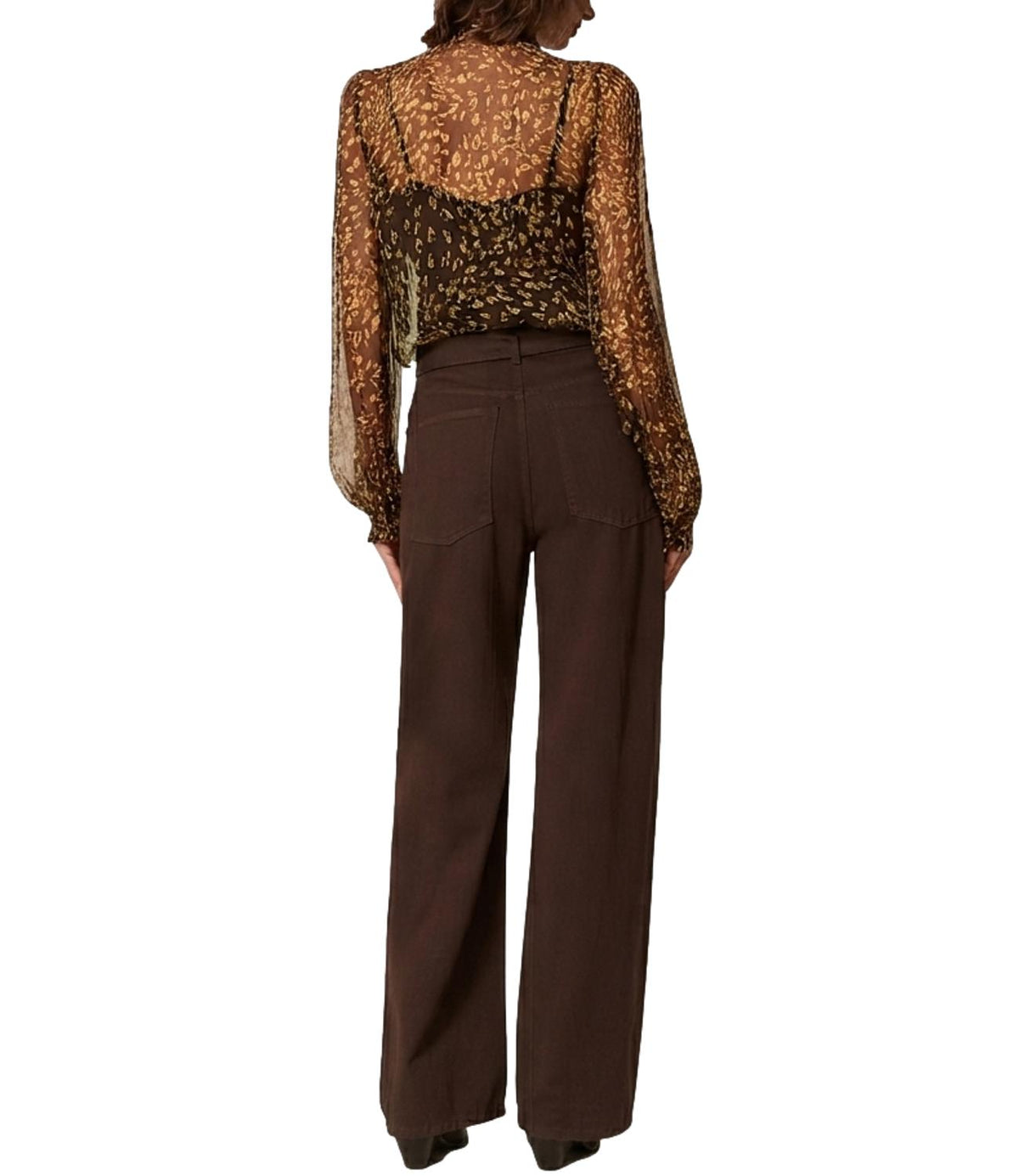 Twin Set Jeans Darkness Brown da Donna