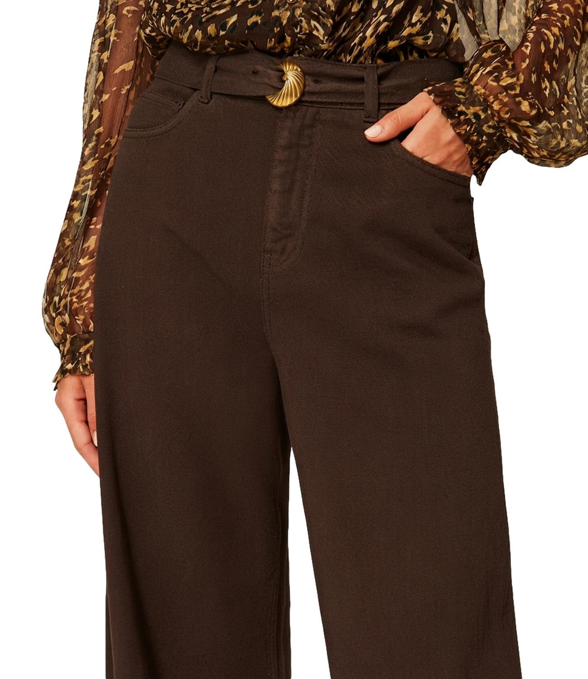 Twin Set Jeans Darkness Brown da Donna