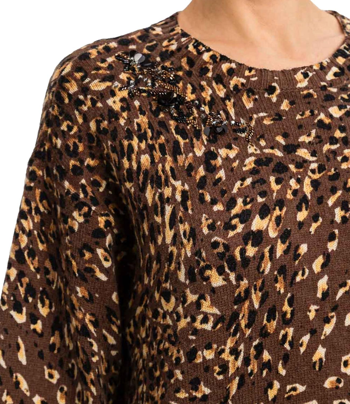 Twin Set PULL St.animal Brown/gold da Donna