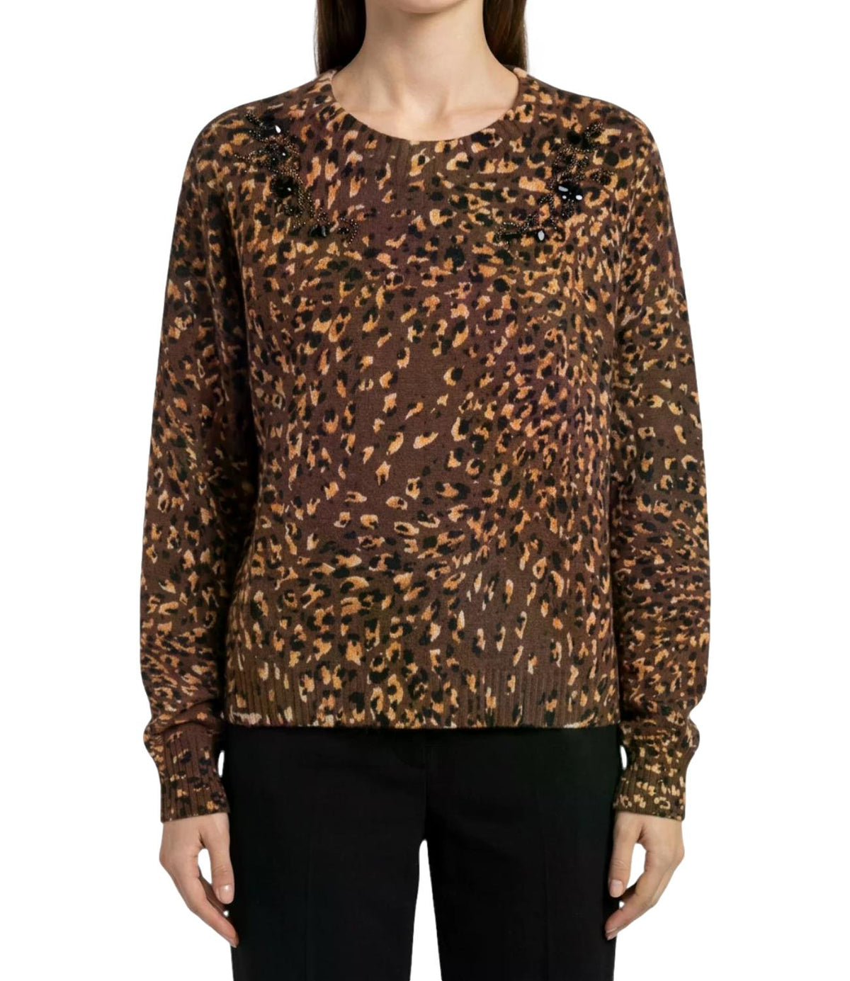 Twin Set PULL St.animal Brown/gold da Donna
