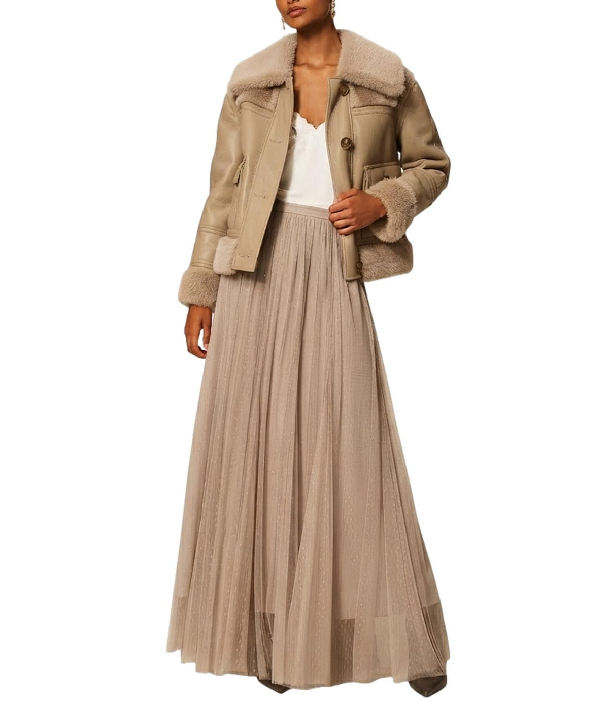 Twin Set Giacca Mastice da Donna