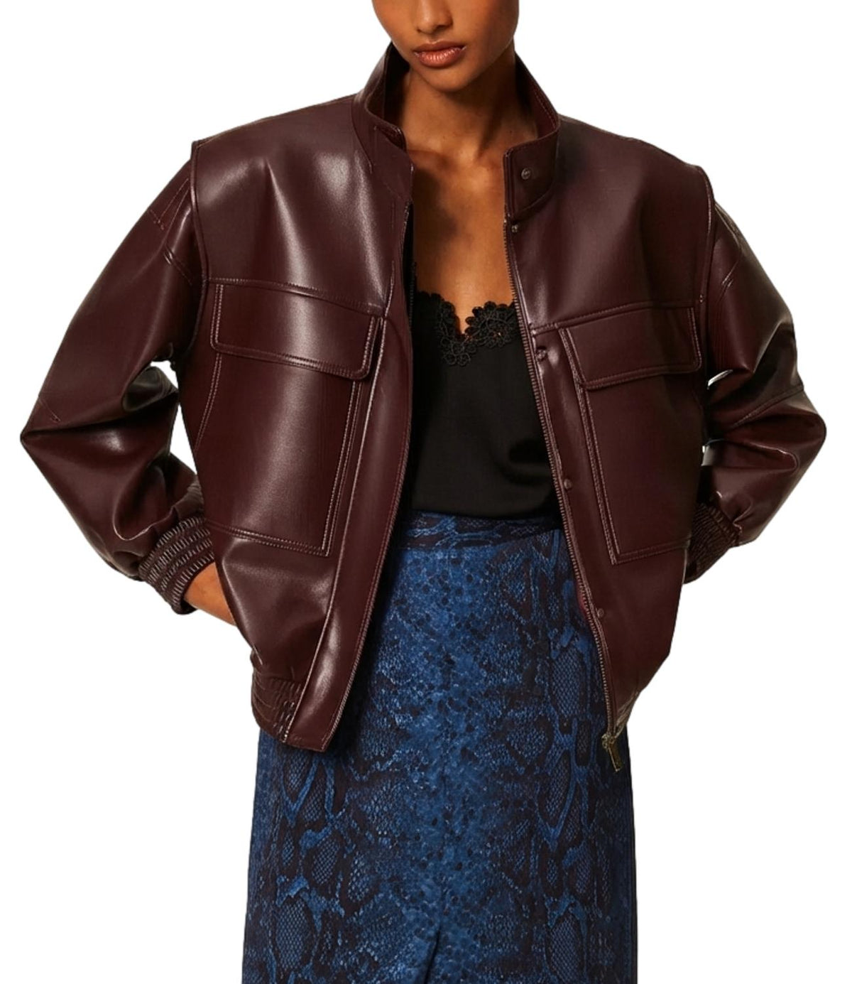Twin Set Giubbino Dark Bordeaux da Donna