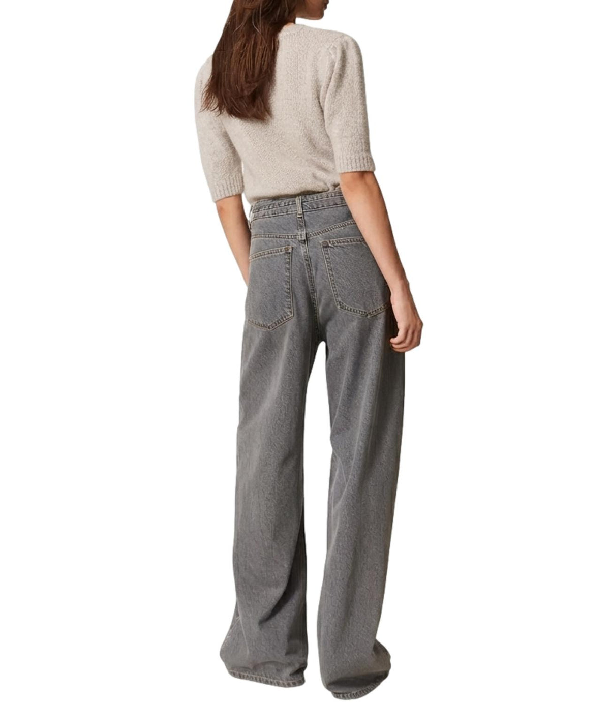 Twin Set Jeans Denim Grigio da Donna