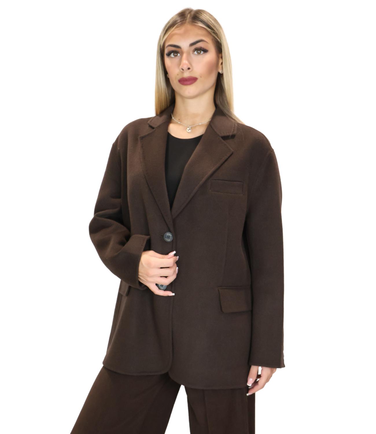 Vicolo Cappotto Marrone Fondente da Donna