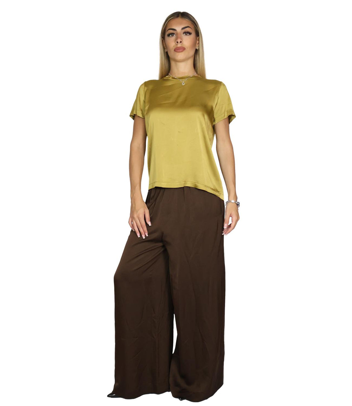 Vicolo T-Shirt Verde Oliva da Donna