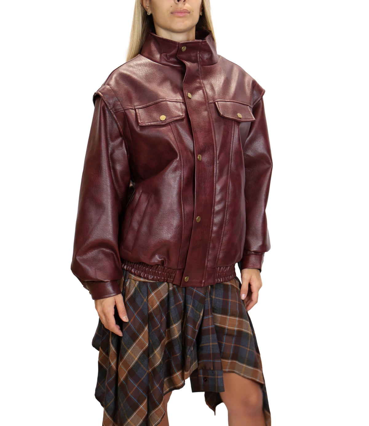 Vicolo Cappotto Bordeaux da Donna