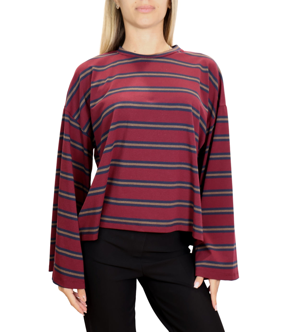 Vicolo T-Shirt Acf Bordeaux/militare U da Donna