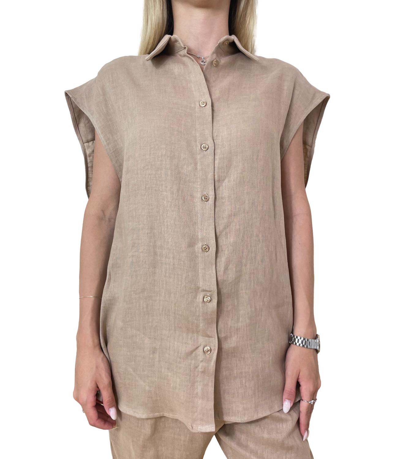 Dixie Camicia Camel Donna