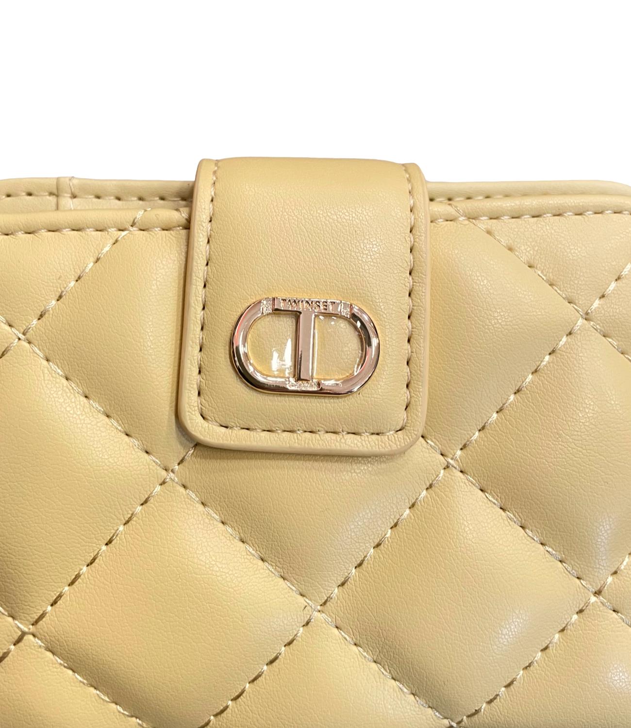 Twinset portafoglio crema donna