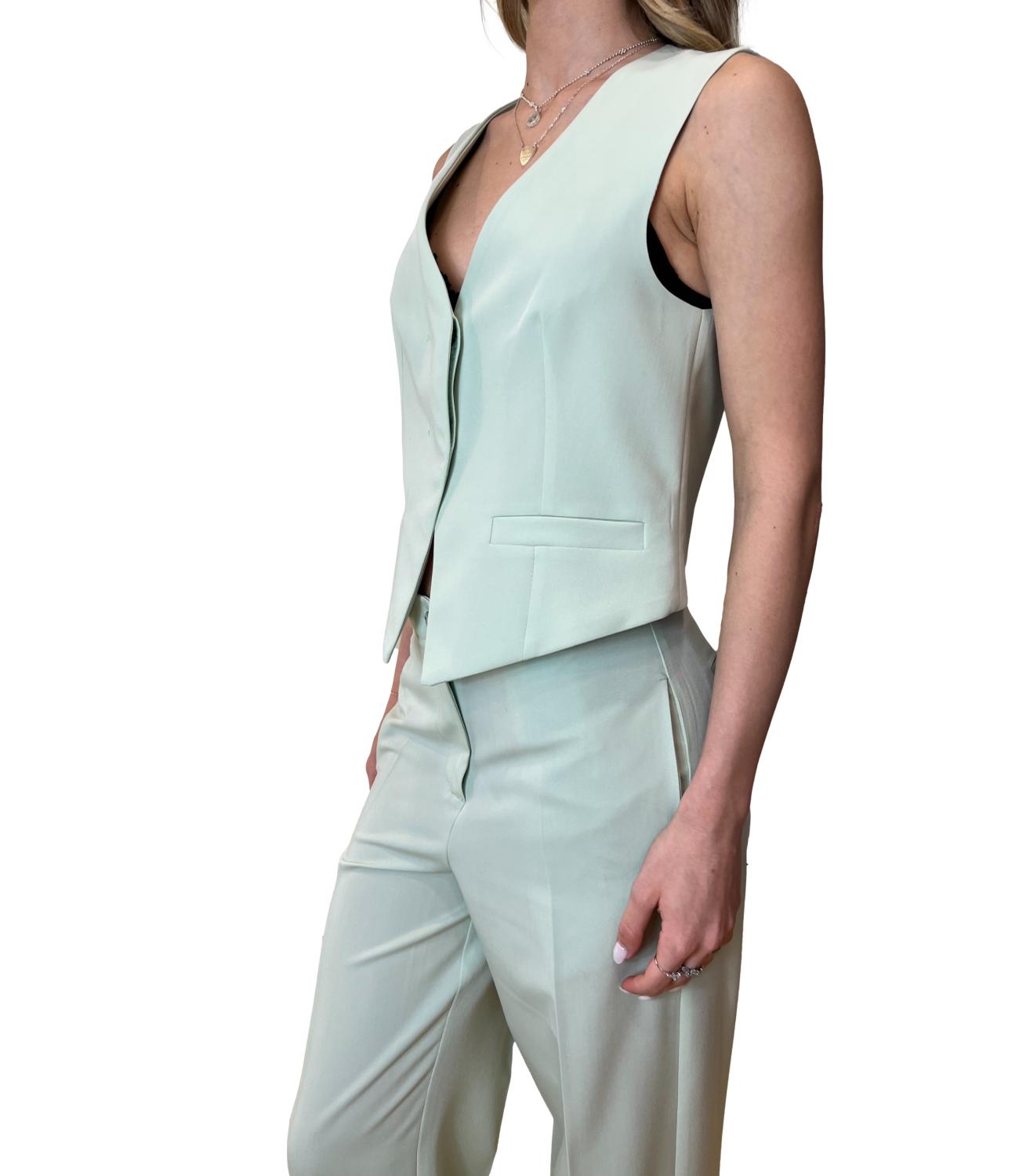 Vicolo gilet menta donna