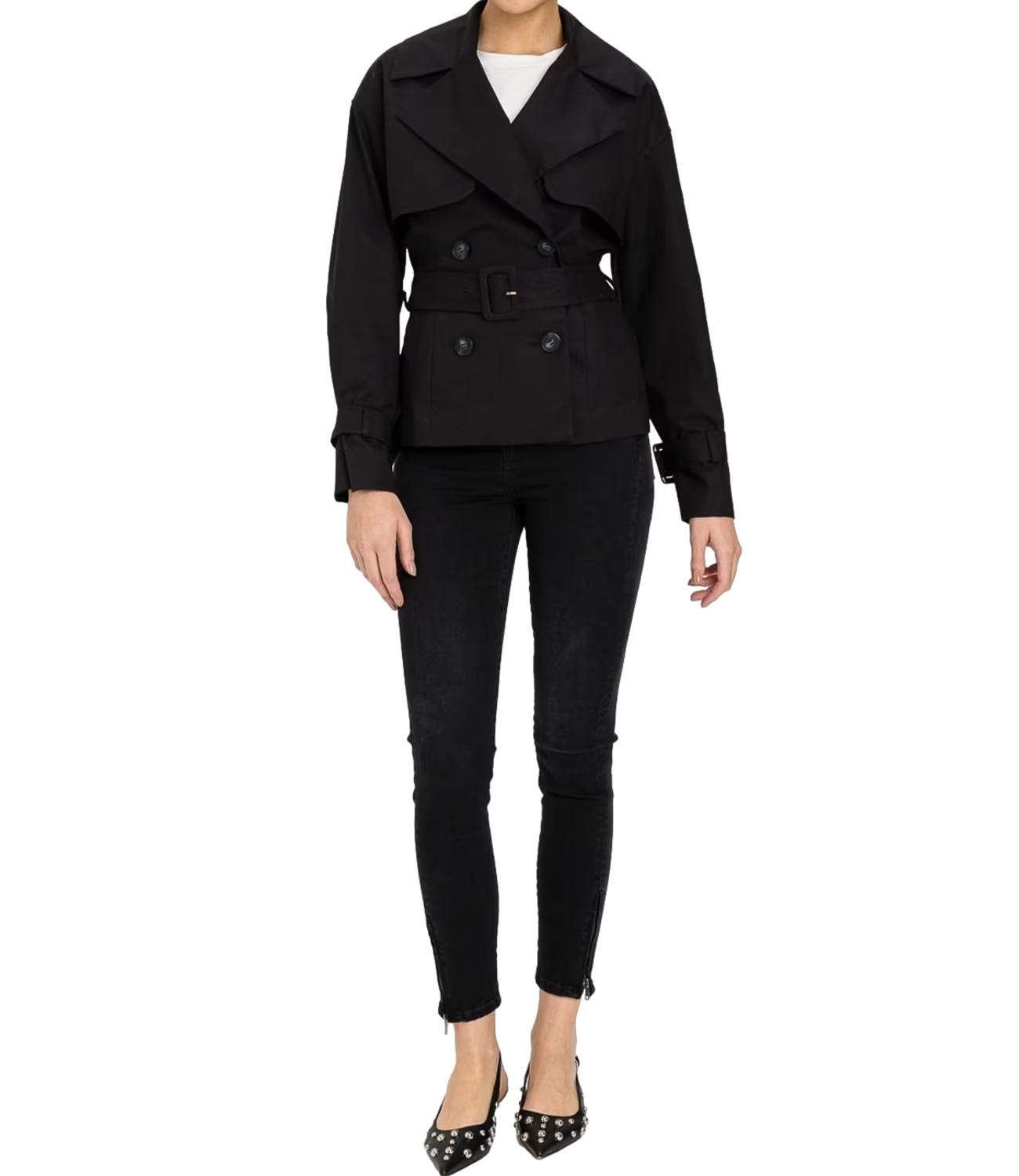 ActitudeTwinset Trench a doppiopetto nero Donna