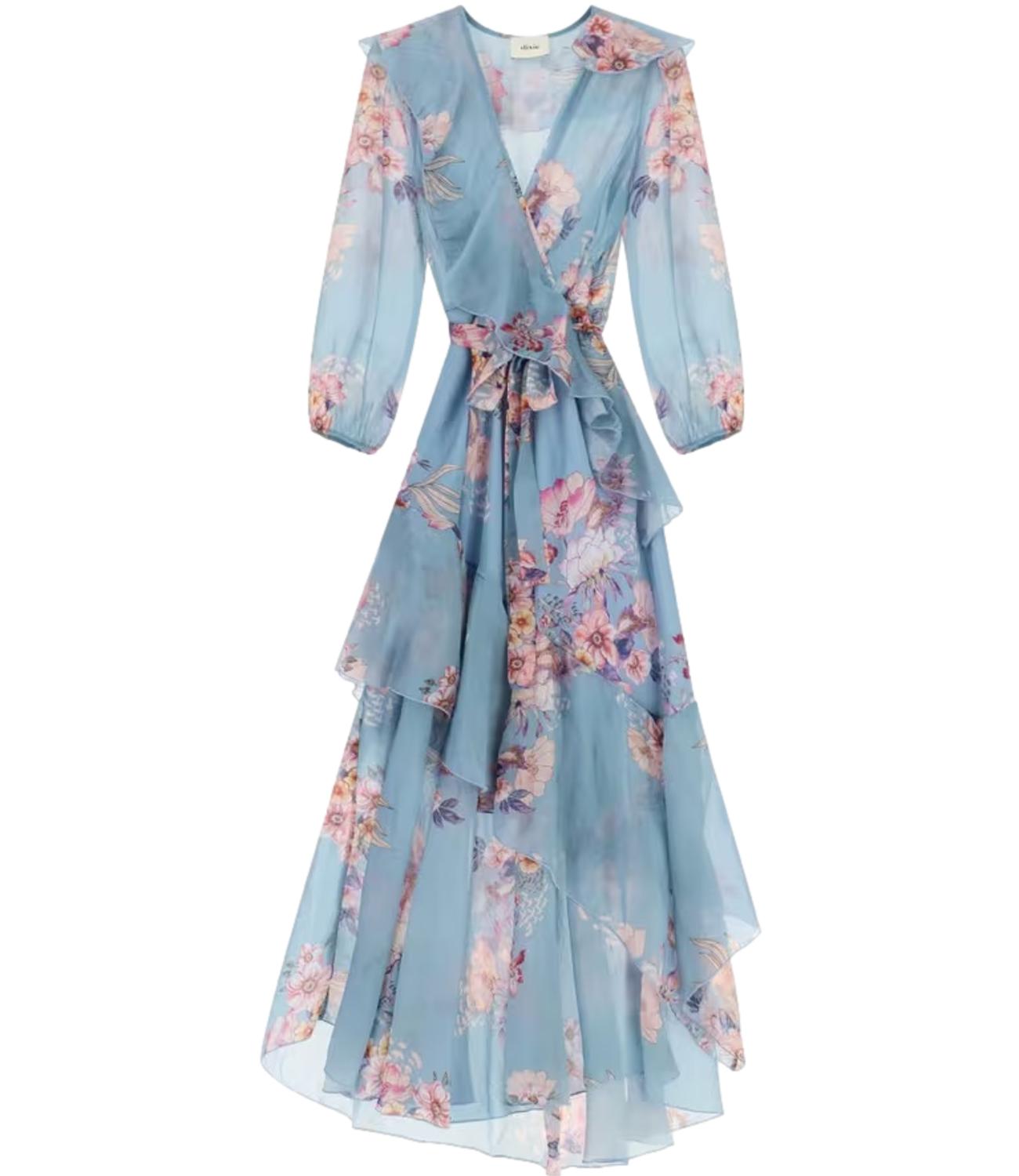 Dixie Abito Floreale Celeste Donna