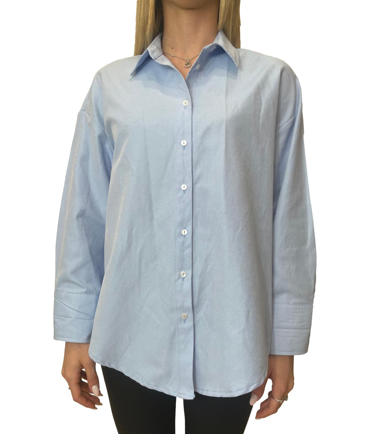 Dixie Camicia Over Celeste Donna